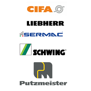 Piezas de repuesto para bombas de concreto y mezcladores